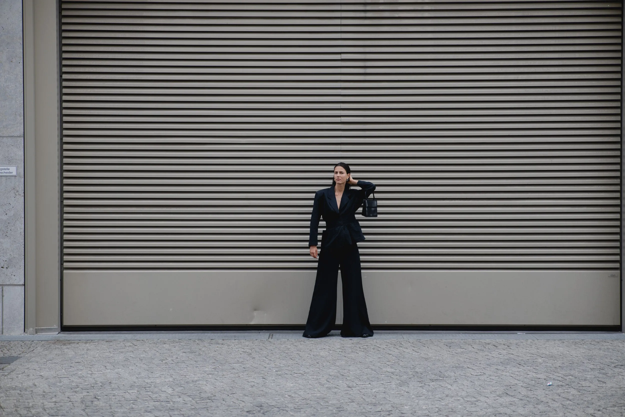 0060_VINTAGE 1960 BLACK WIDE LEG PANTS