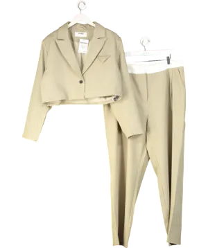 4th & Reckless Green 2-piece Cropped Blazer (UK 16) And Wide Leg Trouser suit UK 20