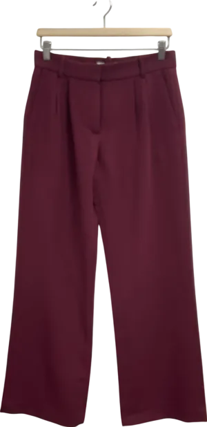 Abercrombie & Fitch Red Long Length Wide Leg Trousers W26