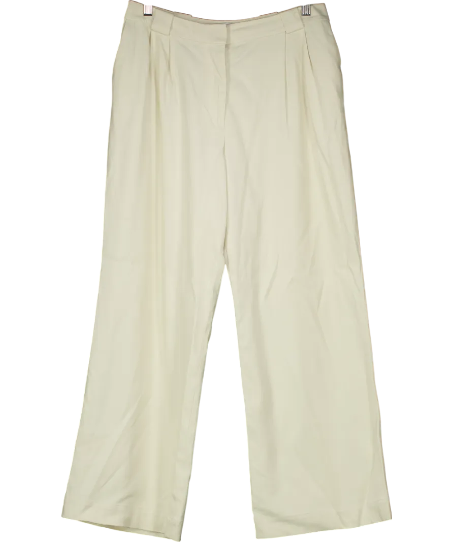 & Other Stories Cream Wide Leg Trousers UK 10