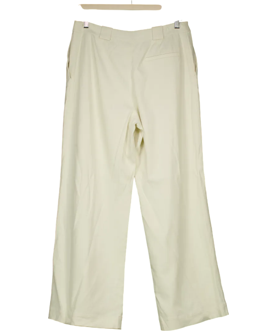 & Other Stories Cream Wide Leg Trousers UK 10