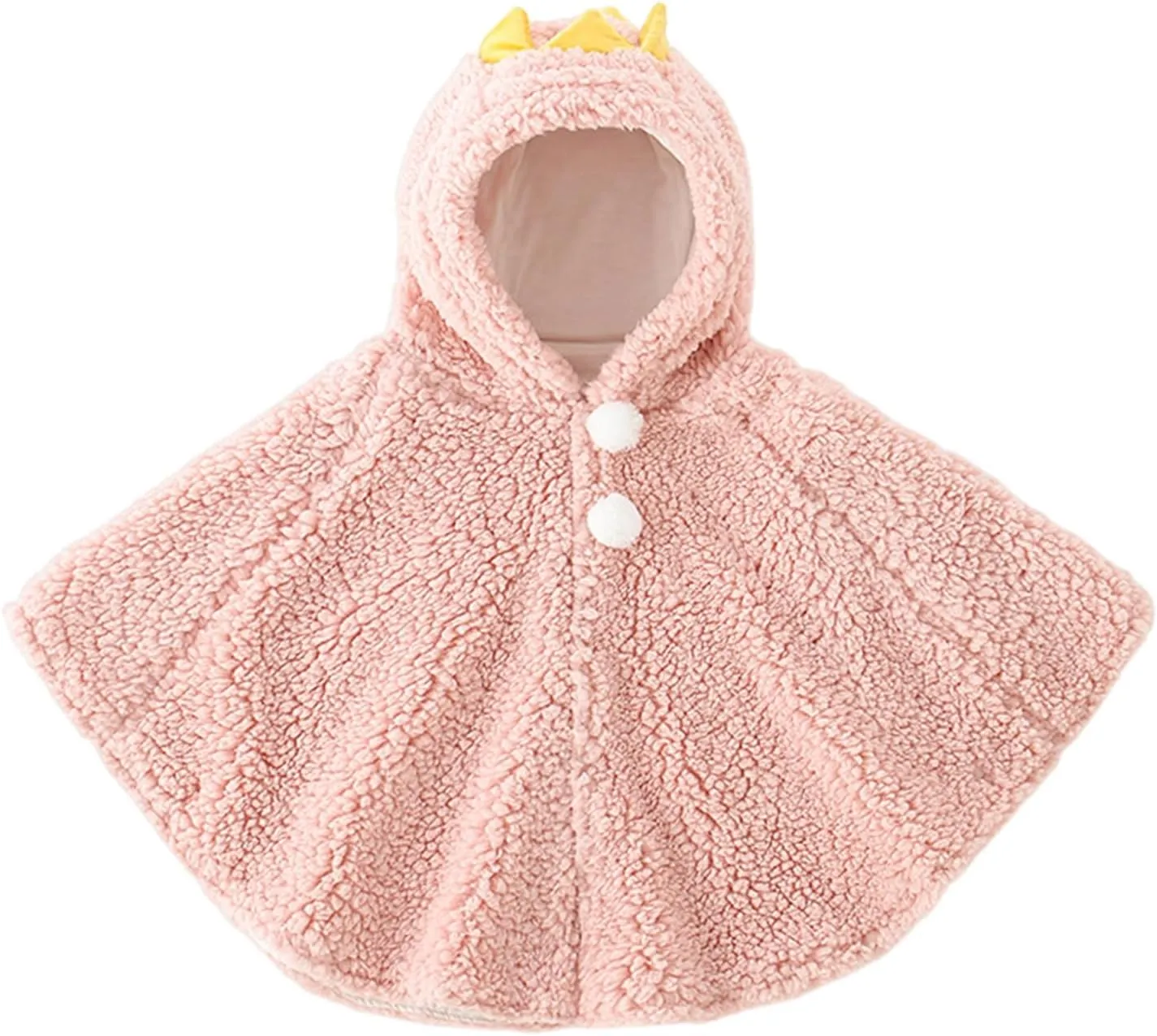 Baby Toddler Hooded Poncho Cape Cloak, Winter Faux Fur Jacket Children's Cover Cloak Car Seat Coat
