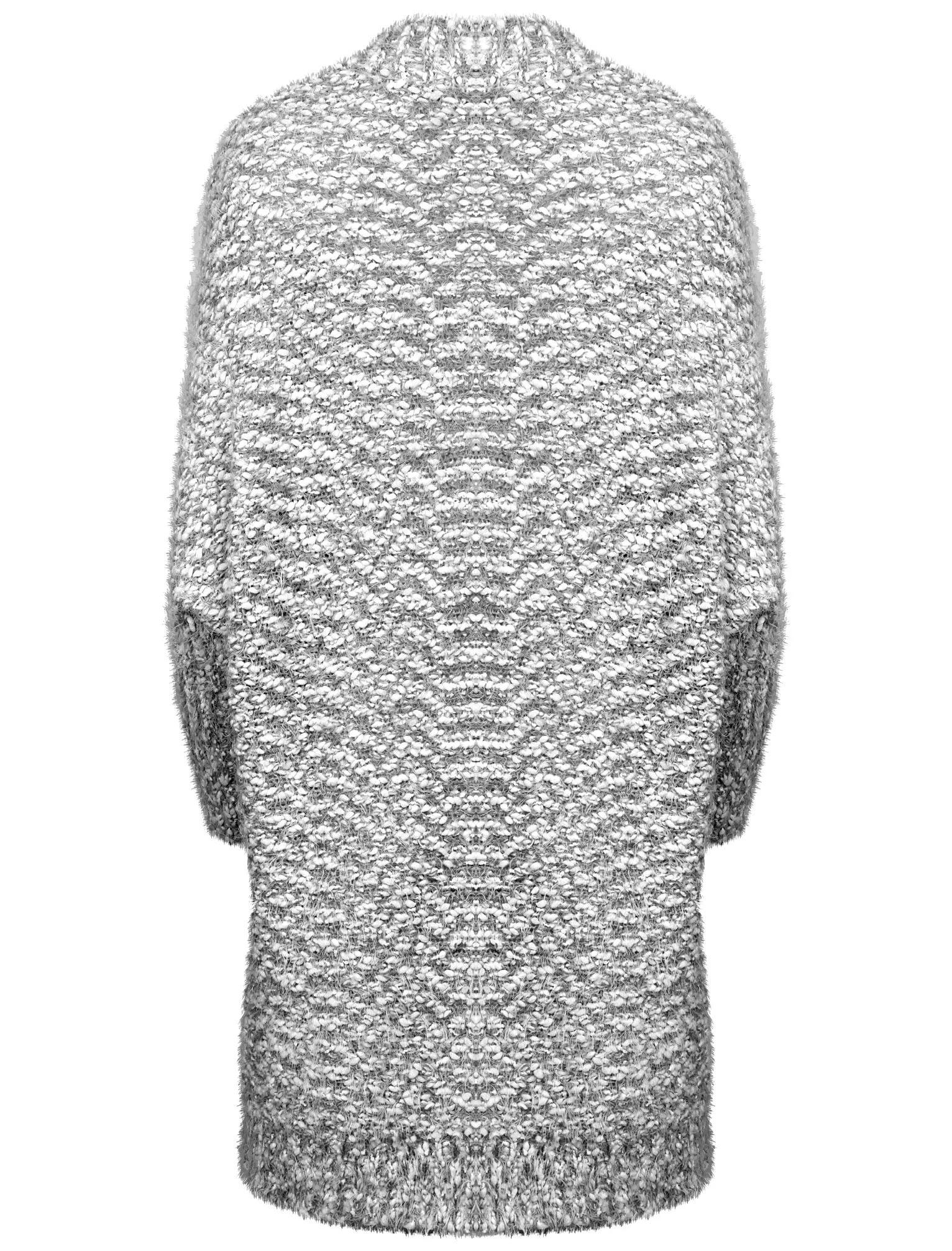 Bloom Popcorn Yarn Longline Cocoon Cardigan in Black Bean - Amara Reya