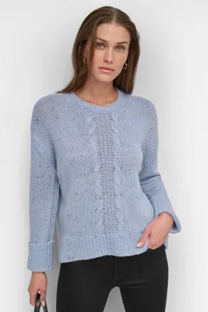 CHUNKY CREW NECK WITH HIGH LOW HEM