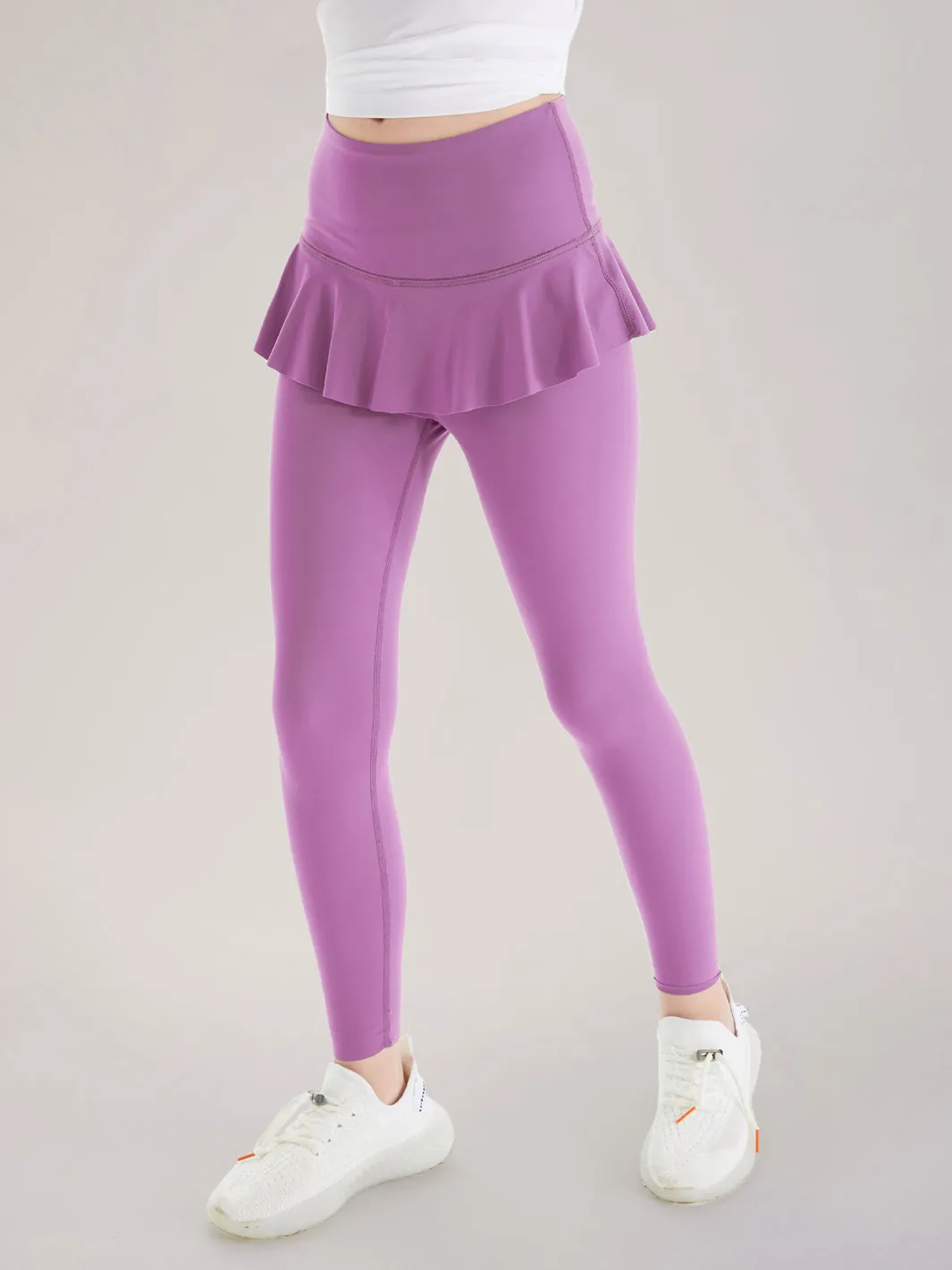 High-Waist  Ruffle Skirt Leggings