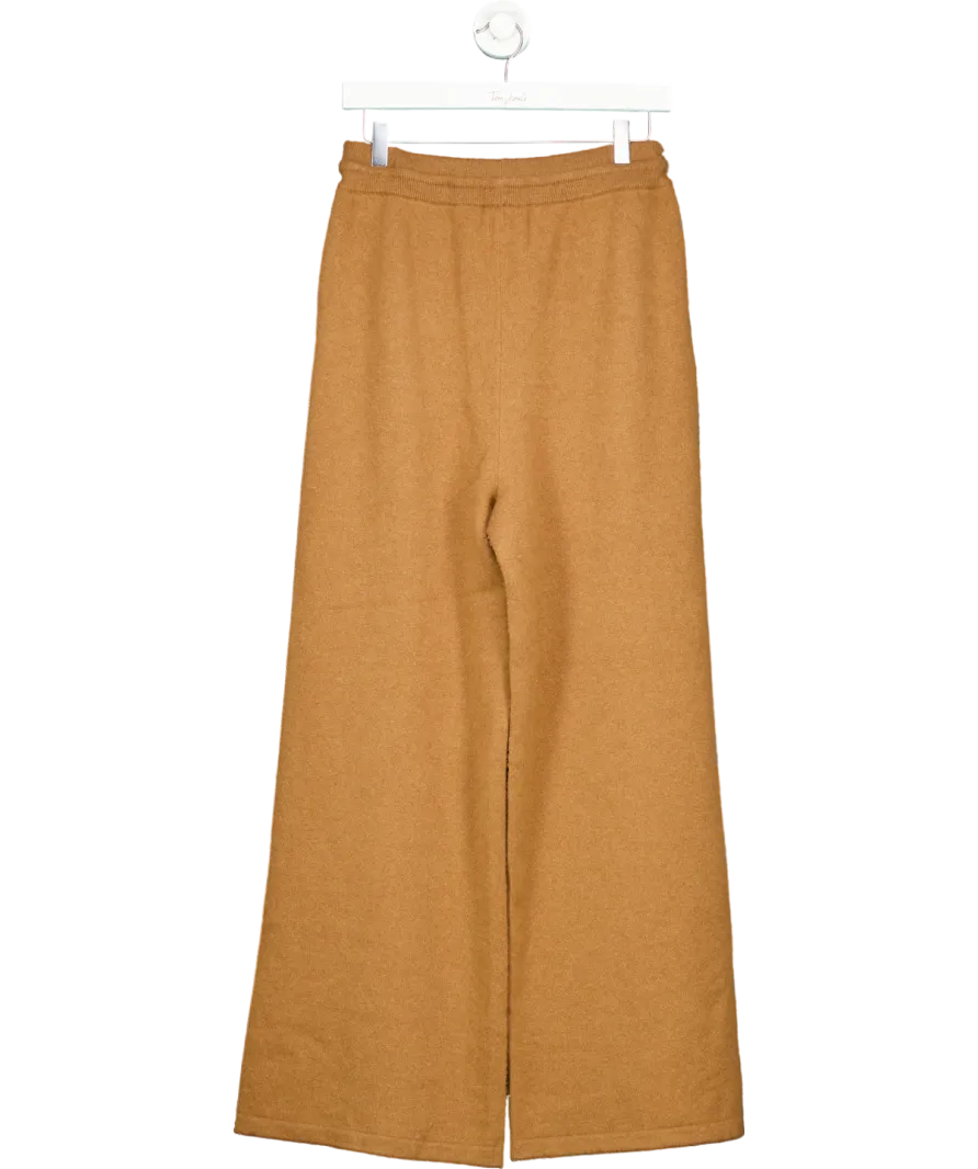 Lily Silk Brown Fluid Cashmere Sweatpants UK 12