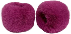 Lina & Lily Women's Winter Wrist Cuffs Warmers Faux Fur Fluffy