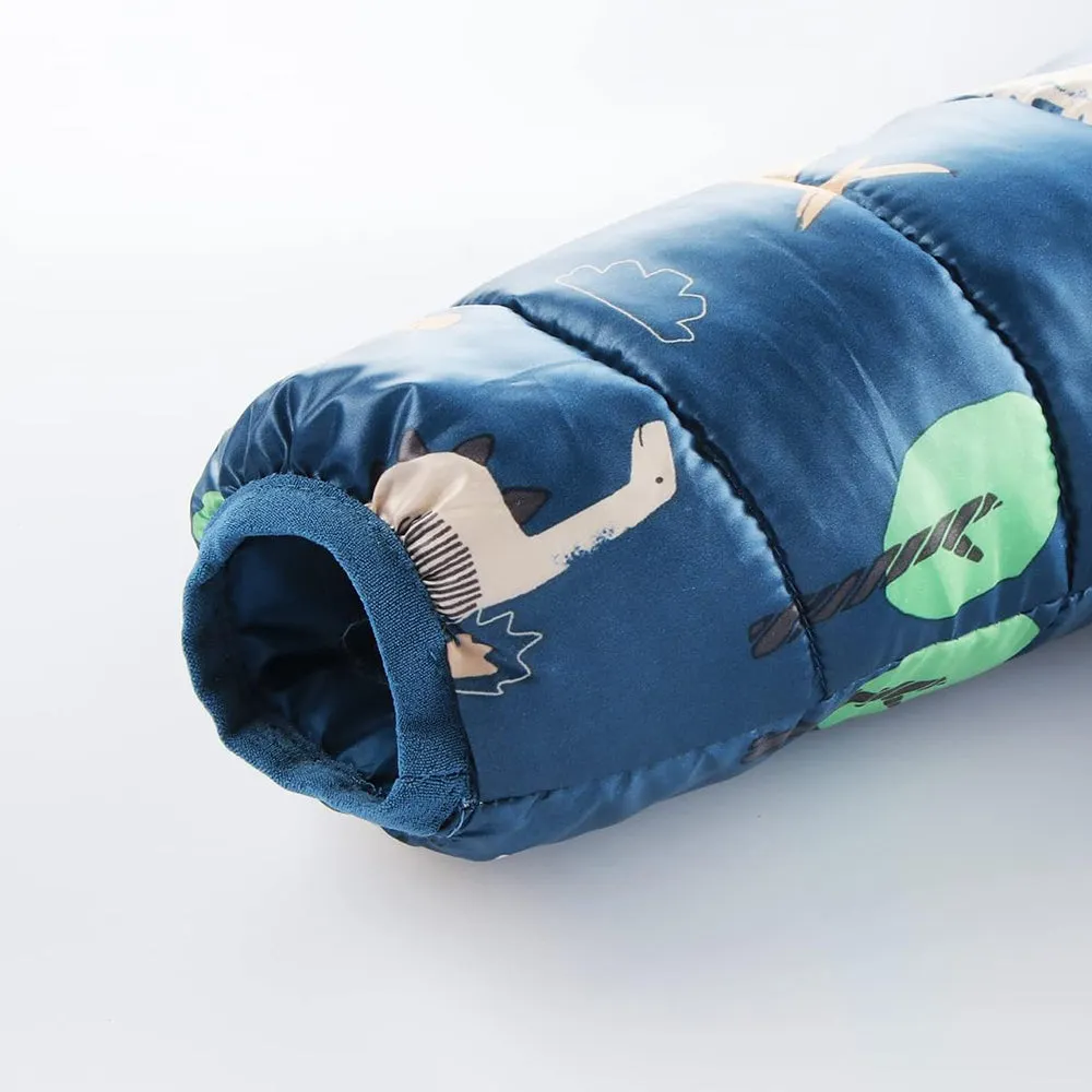 Little Surprise Box Green Hoodie Style Dino theme Winter Jacket/ Warmer for Toddlers & Kids