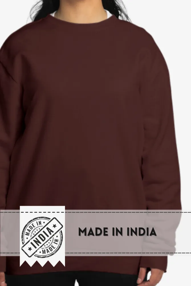 Maroon Oversized Sweatshirt for women