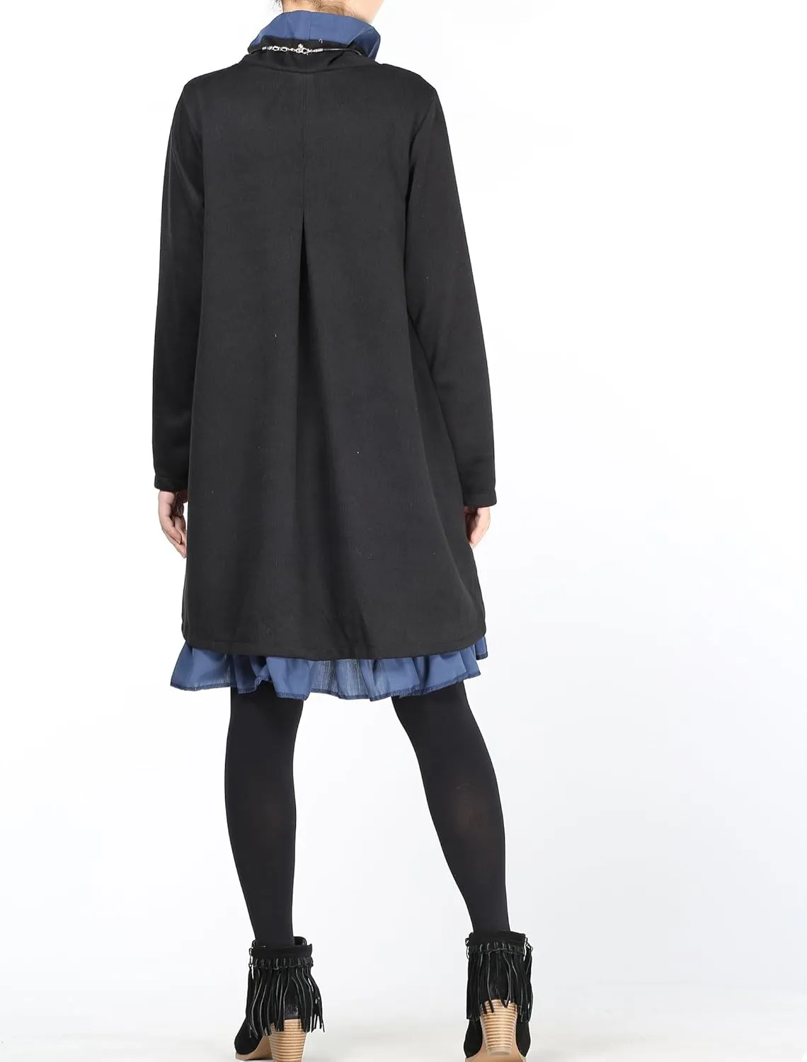 Minibee Women's Oversized Sweatshirt Dress Turtleneck Long Sleeve Tunic Tops Swing Dresses with Pockets