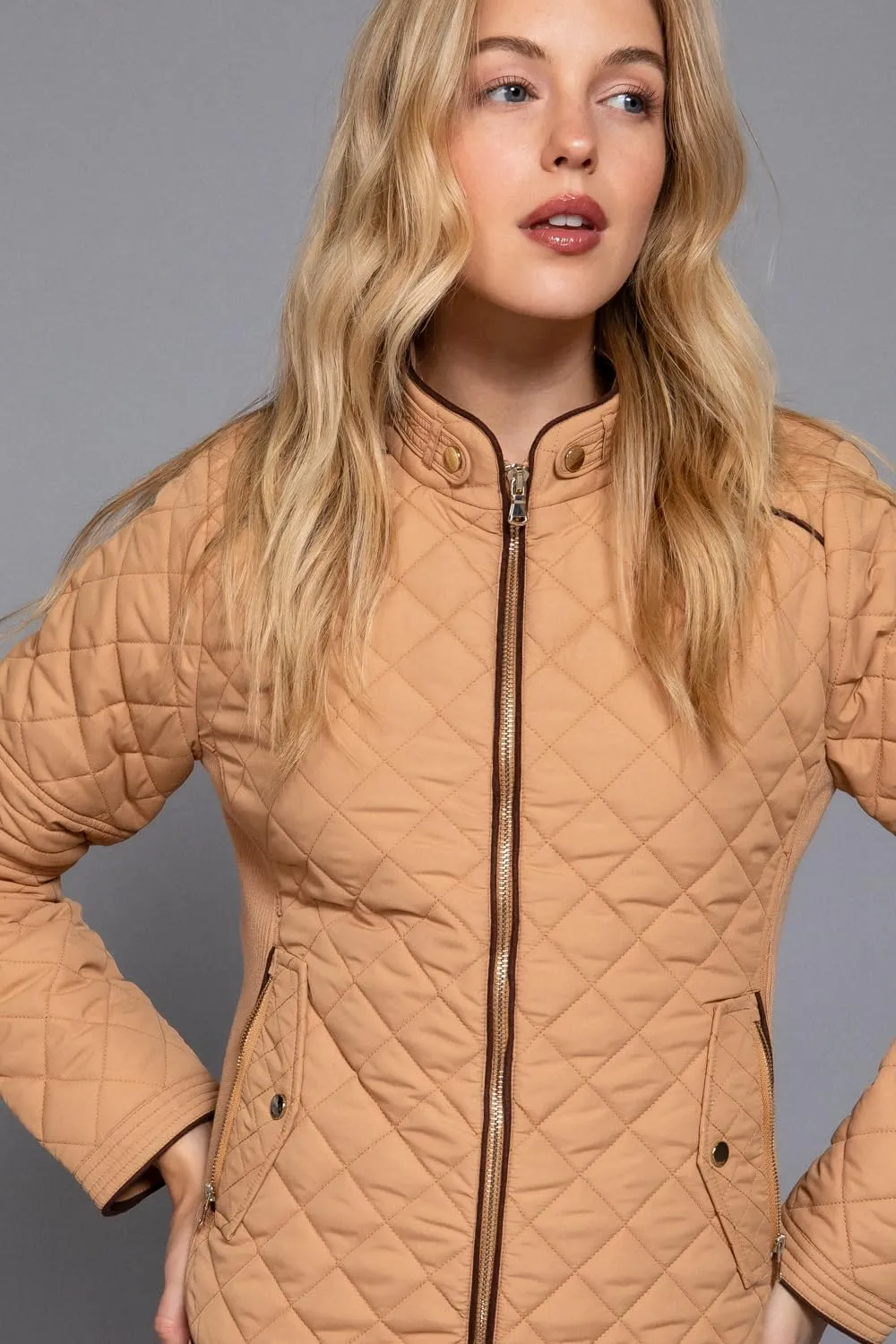 NE PEOPLE Womens Lightweight Quilted Zip Jacket (S-3XL)