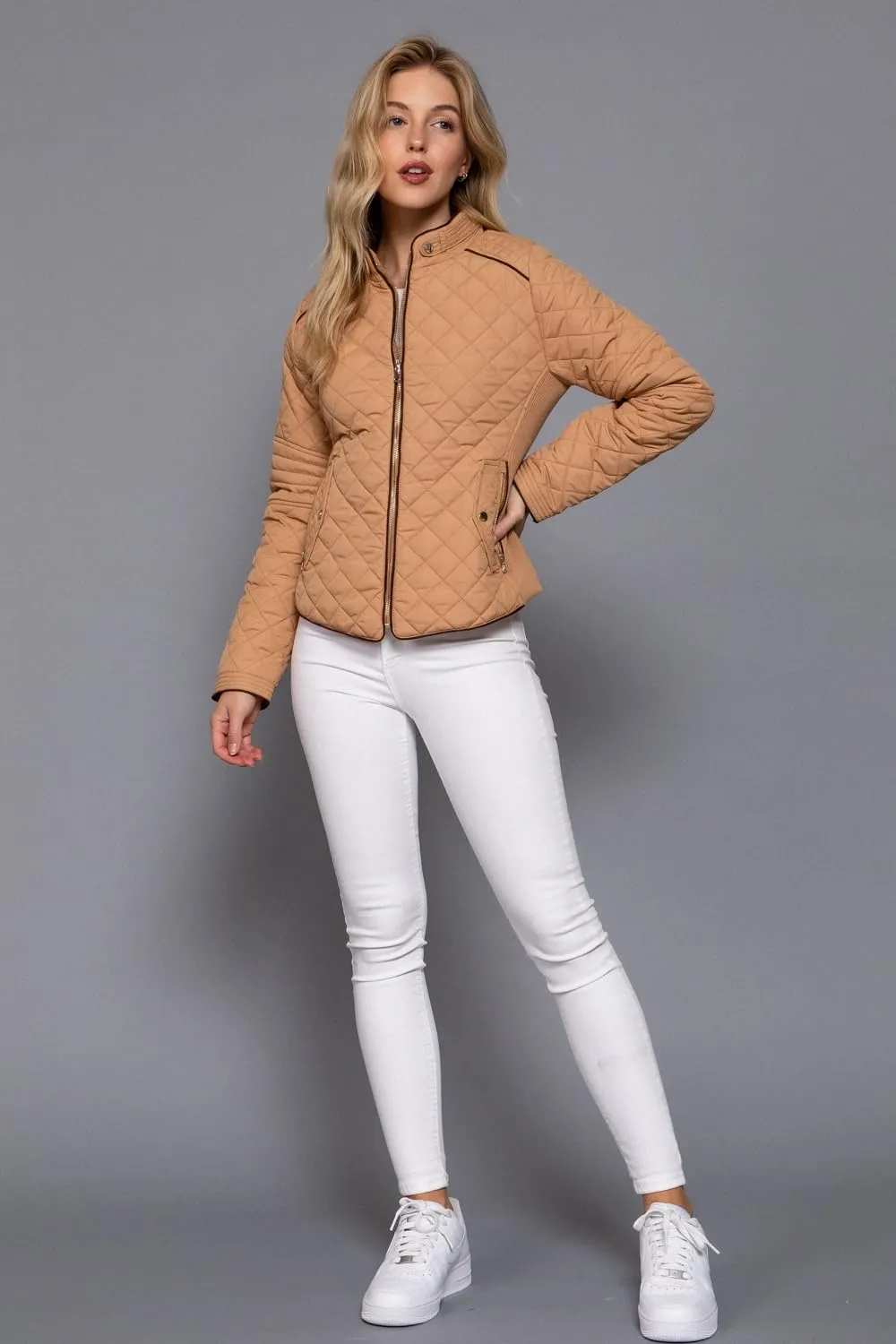NE PEOPLE Womens Lightweight Quilted Zip Jacket (S-3XL)