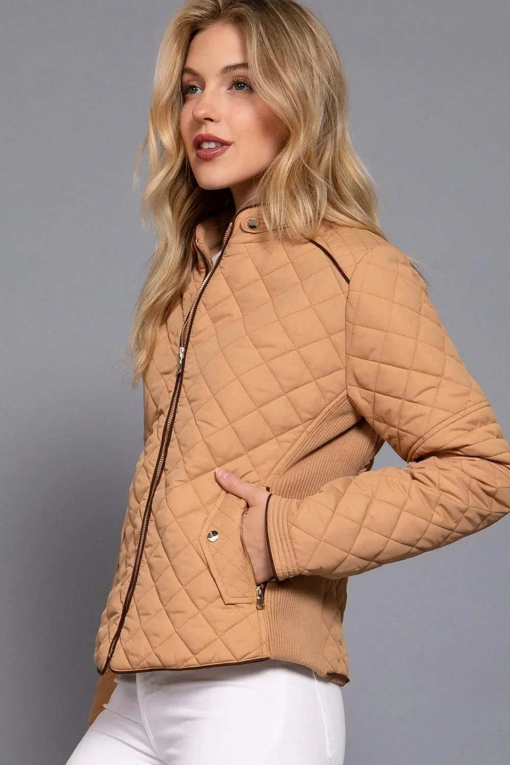 NE PEOPLE Womens Lightweight Quilted Zip Jacket (S-3XL)