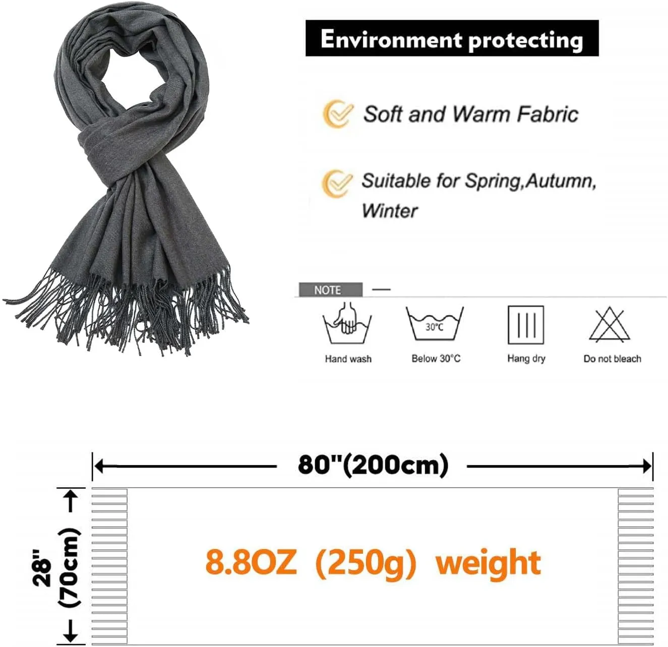 Pashmina Shawl Wraps for Women Large Winter Scarf Soft Shawls and Wraps for Evening Dresses Shawl for Wedding