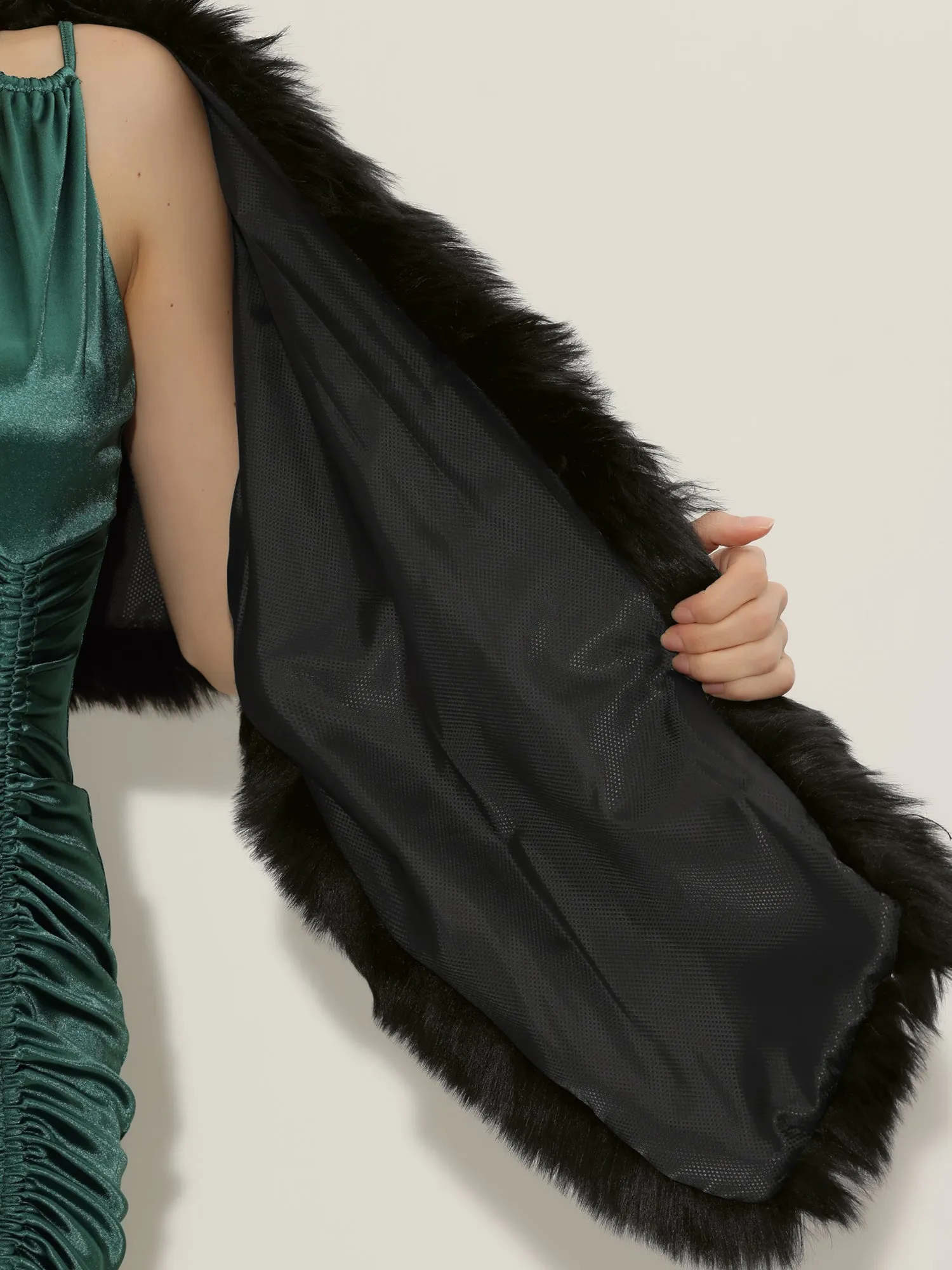 Shawl Faux Fur Elegant Wedding Party Cape Shoulder