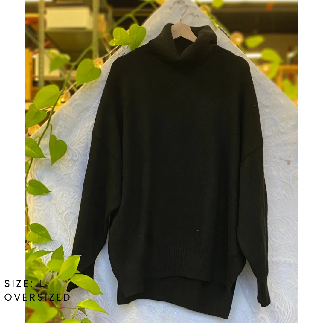 slouchy oversized turtleneck - 14/16