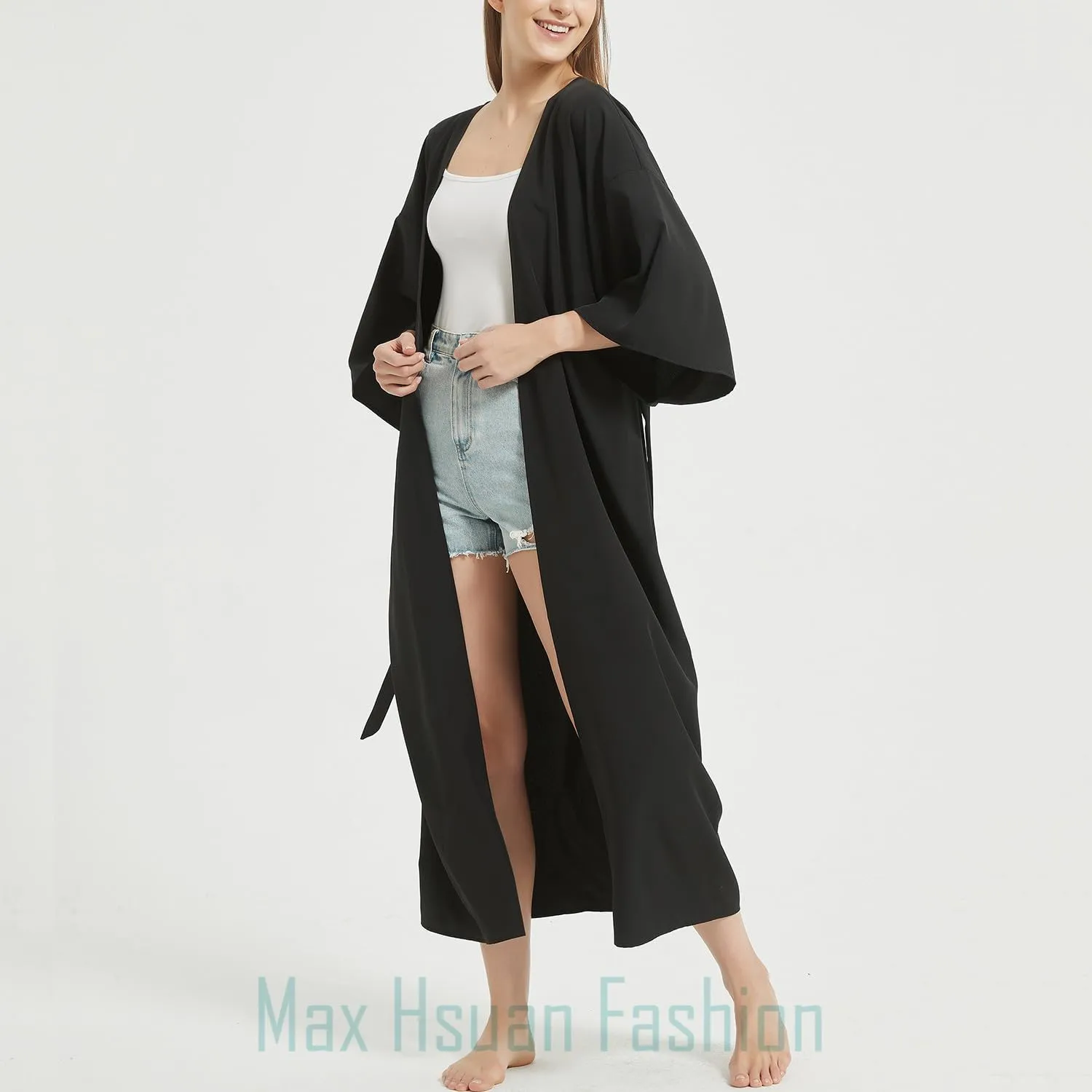 Women's Bohemian Floral Print Kimono Cardigan Summer Swimsuit Beach Cover Up Dresses